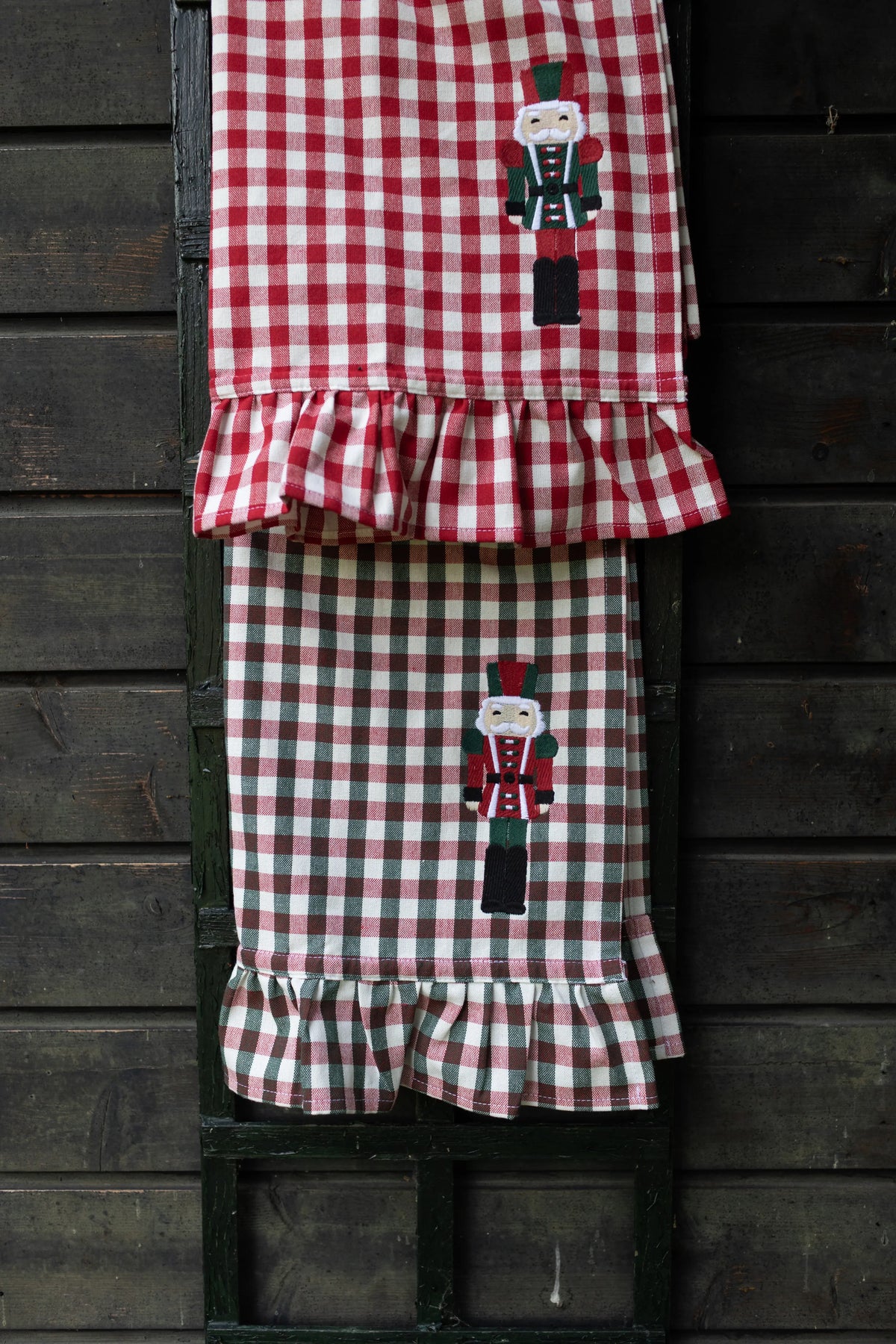Keukenhanddoeken Anatole Red met notenkraker (set van 2)