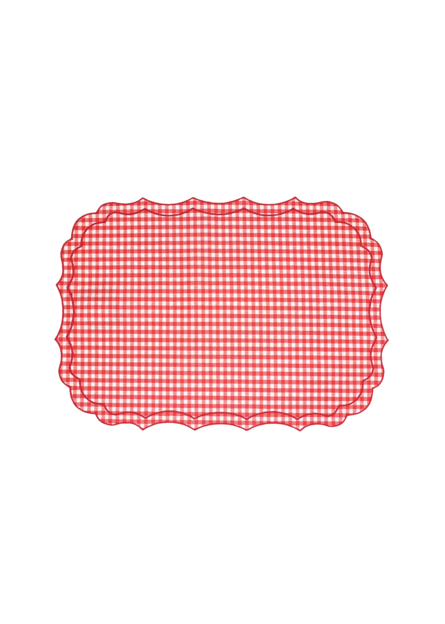 Vlekwerende Linnen Placemat – 50x35 cm - Rode vichy