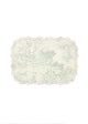 Vlekwerende Katoenen Placemat – 50x35 cm - Lichtgroene Toile De Jouy