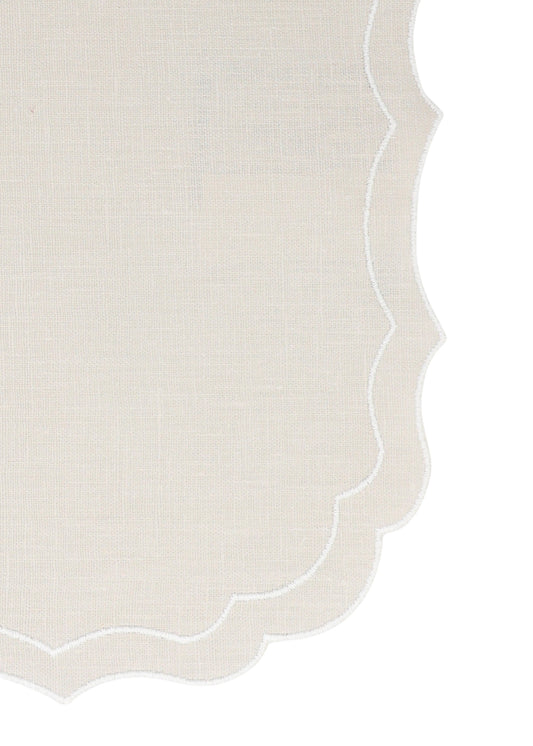 Vlekwerende Linnen Placemat – 50x35 cm - Gebroken wit