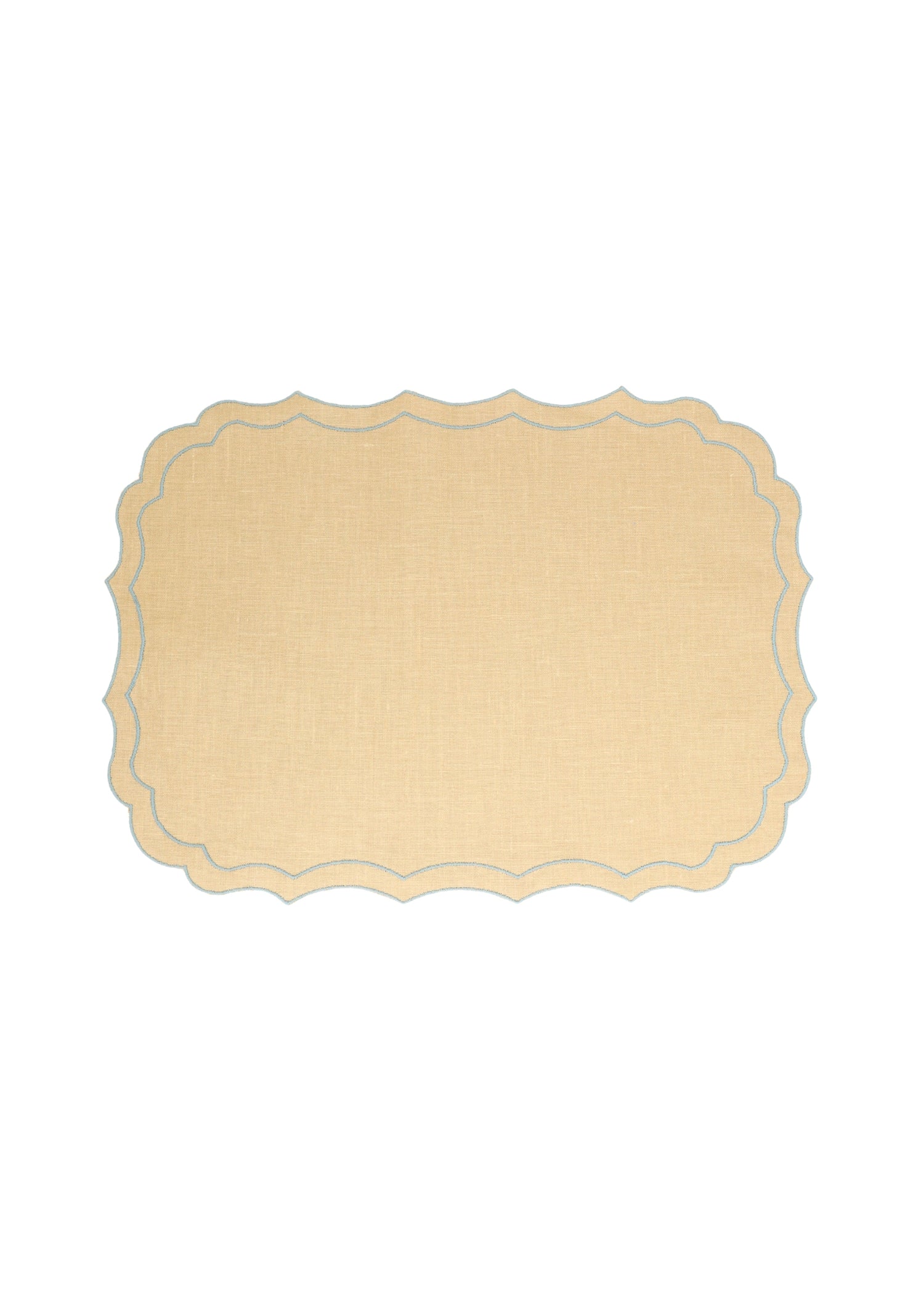 Vlekwerende Linnen Placemat – 50x35 cm - Zandgeel