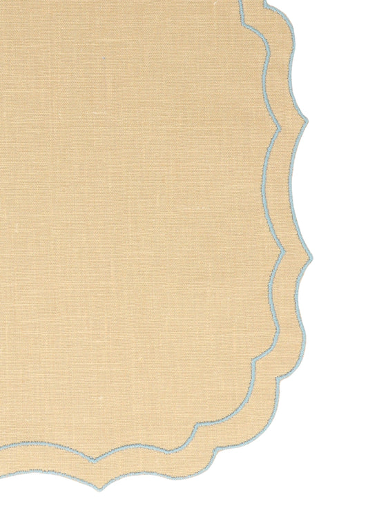 Vlekwerende Linnen Placemat – 50x35 cm - Zandgeel