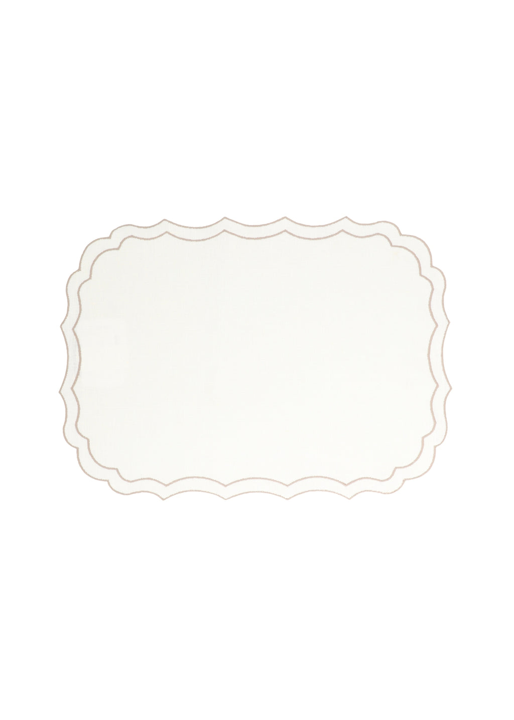 Vlekwerende Linnen Placemat – 50x35 cm - Wit