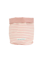 Broodmand - dubbelzijdig – Ø15 cm - Licht roze gestreept