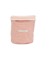 Broodmand - dubbelzijdig – Ø15 cm - Licht roze gestreept