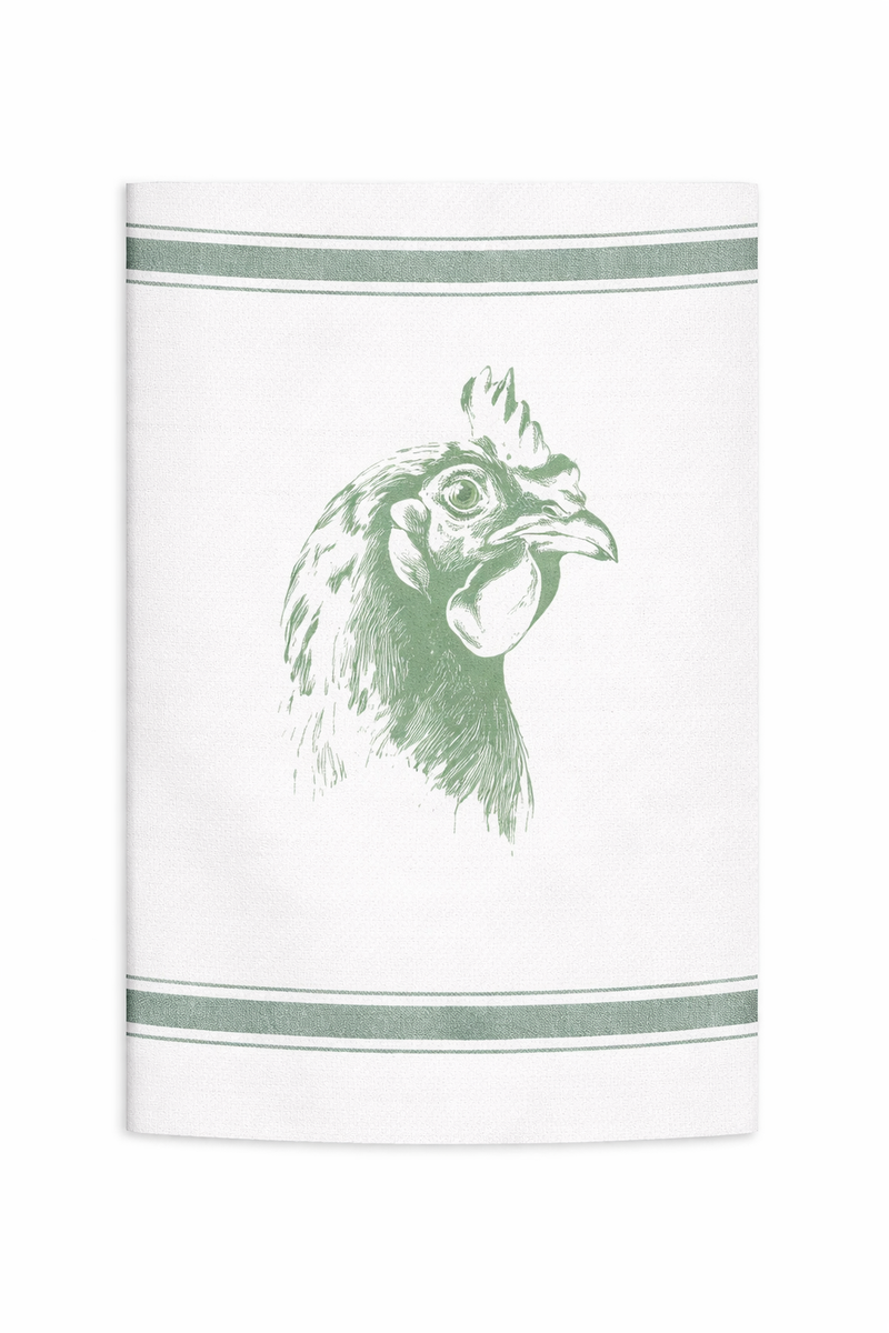 Tea towel 100% cotton - Chicken