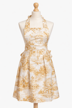 Gilda keukenschort – katoen - Toile de Jouy