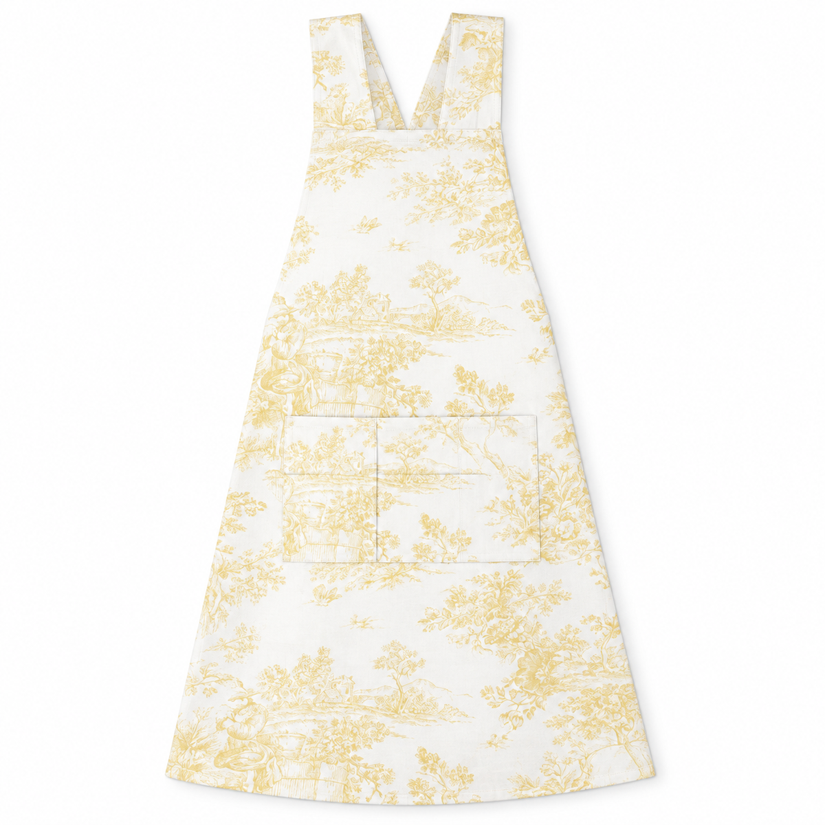 Japanese kitchen apron Toile de Jouy