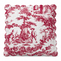 Gewatteerde kussensloop Toile de Jouy 60 x 60