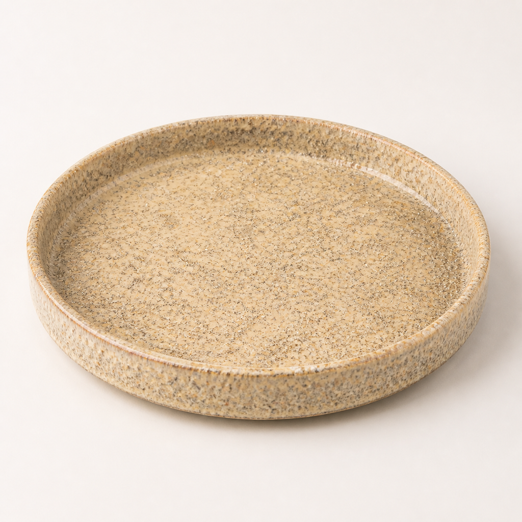 Round Ceramic Bowl - Sandy Beach - Ø25 x H4 cm