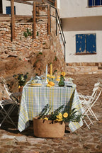 Stoffen Servetten - Perette Sky (Set 2) - Gele Tulpen