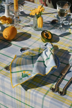 Stoffen Servetten - Perette Sky (Set 2) - Gele Tulpen