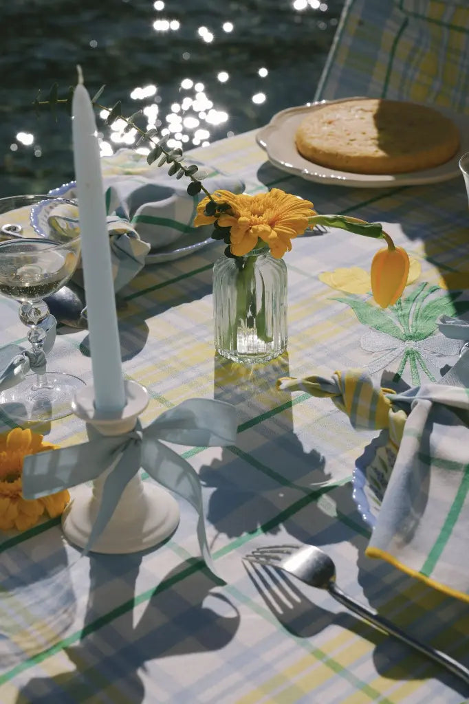 Stoffen Servetten - Perette Sky (Set 2) - Gele Tulpen