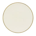 Ceramic Plate – White Relief with Gold - Ø 26