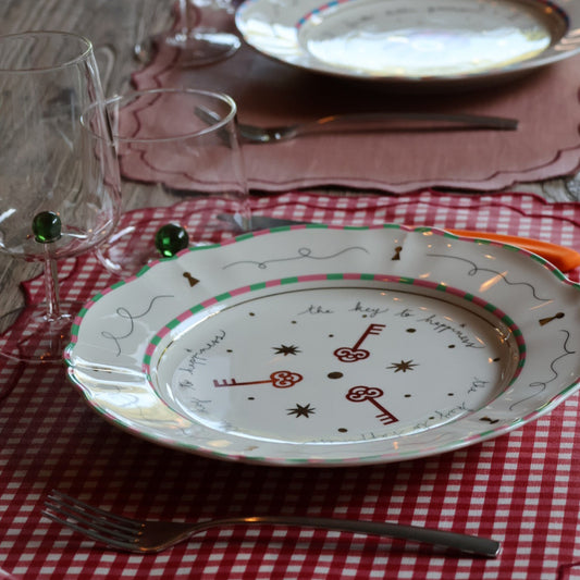 Porseleinen bord - SLEUTELS - Ø 26.5 cm
