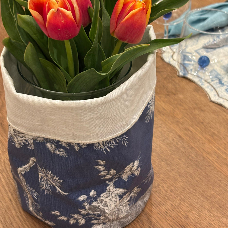 Broodmand - dubbelzijdig – Ø15 cm - Blauw