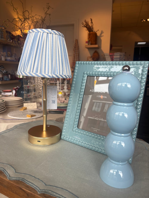 Bamboo Table Lamp Base – Gold (25 cm)