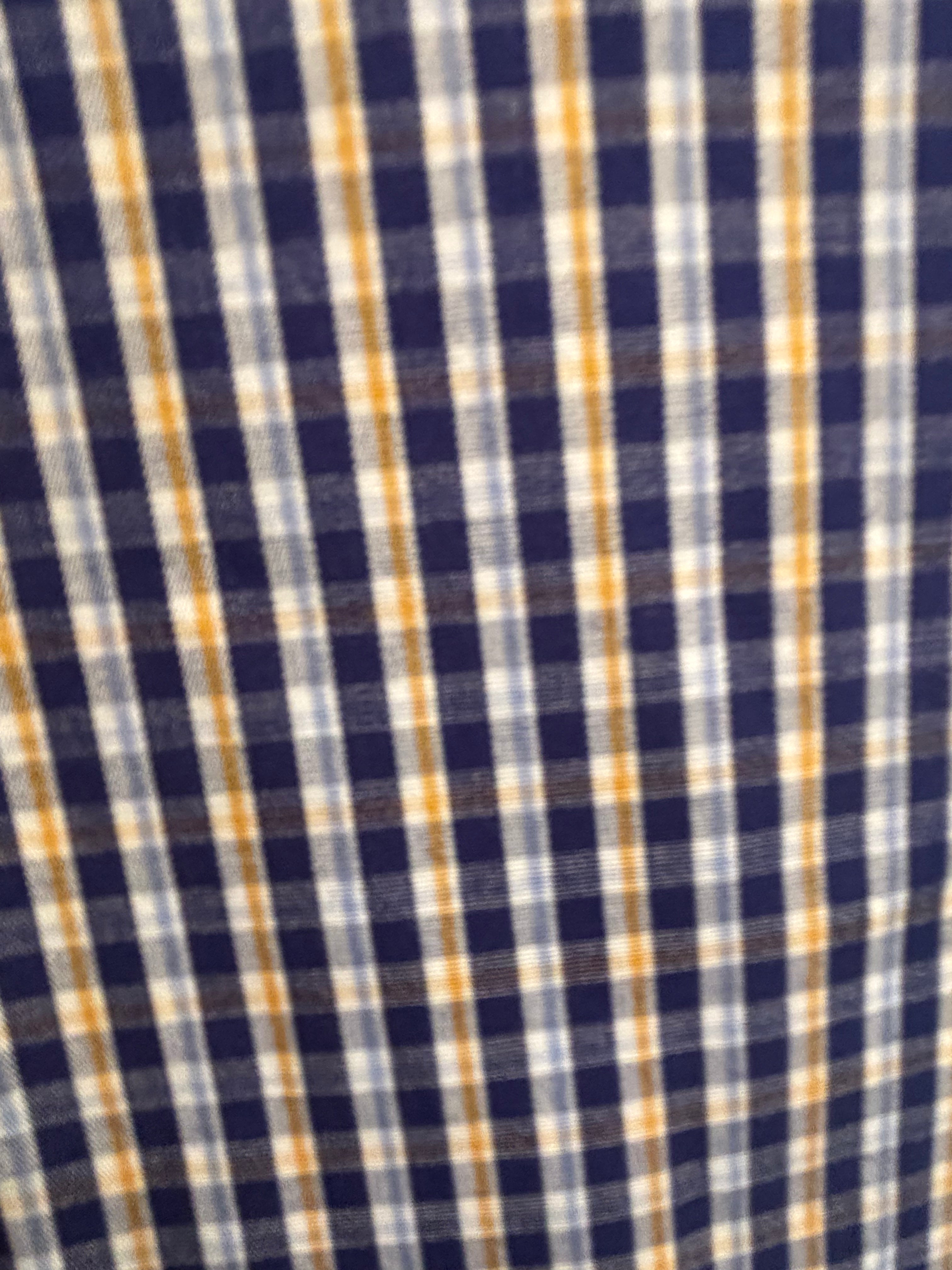 Tafellaken - Blauw met geel gestreept 100% katoen - 150 × 340 cm