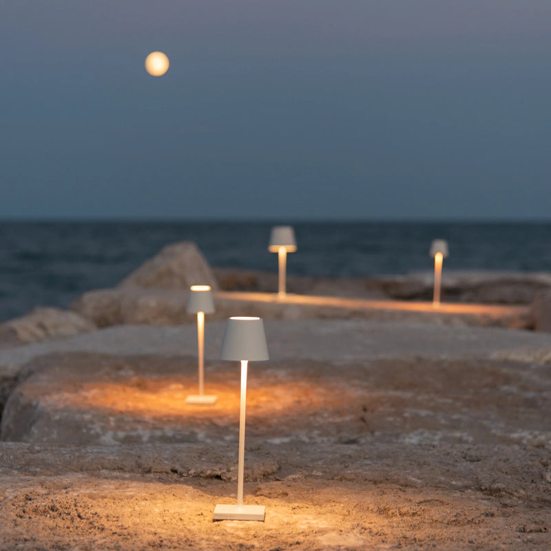 Poldina Micro White Table Lamp – Wireless & Dimmable