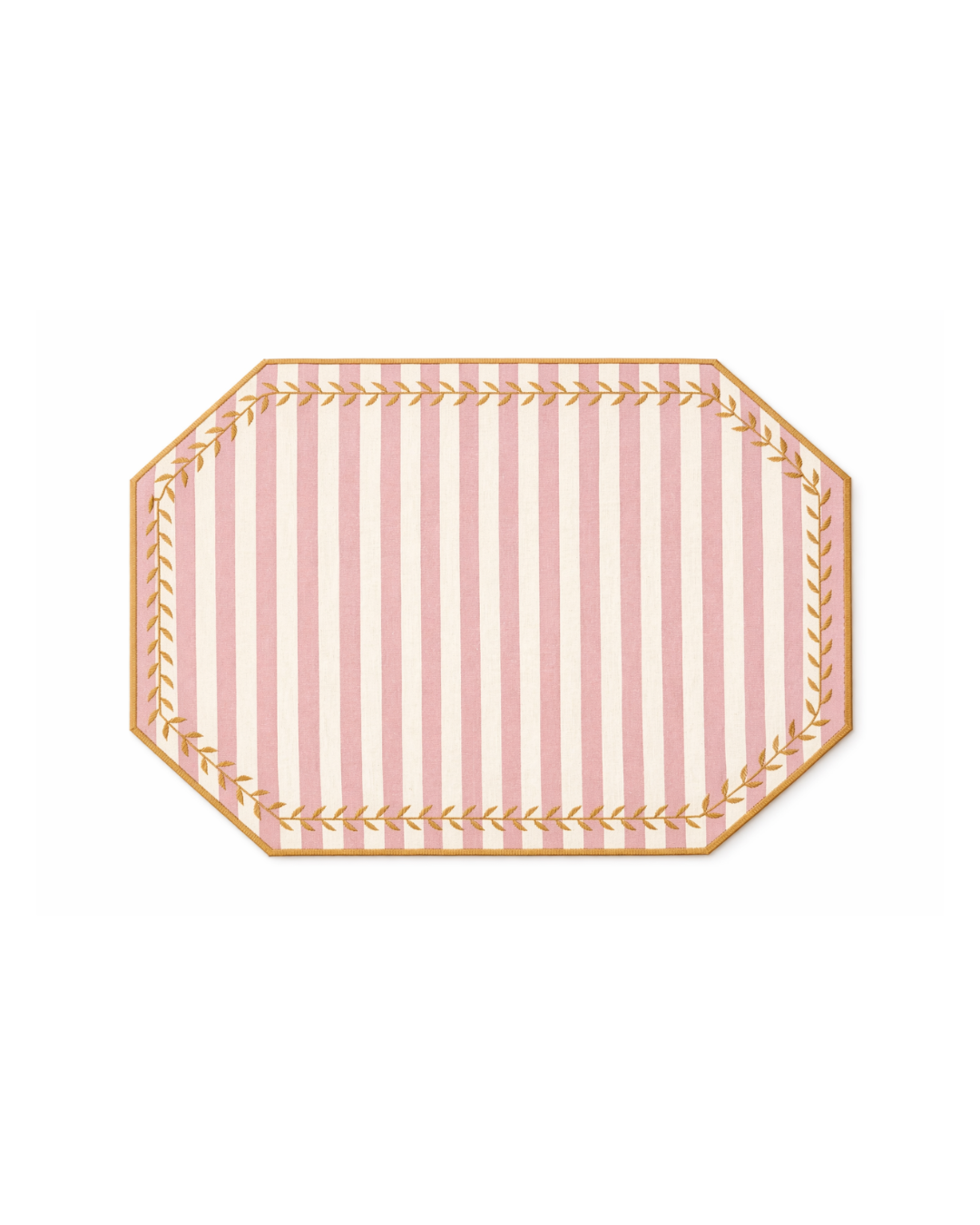 Stain-Resistant Linen Placemat – 50x35 cm - Pink Stripes