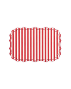 Vlekwerende Linnen Placemat – 50x35 cm - Rode Streepjes