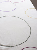 Tablecloth - Off-white colored circles - 150 x 240 cm