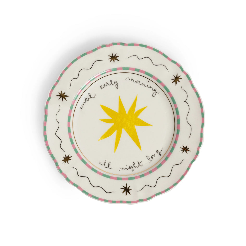 Pangea - bread plate - "all night long ... " - Ø 16.5 cm
