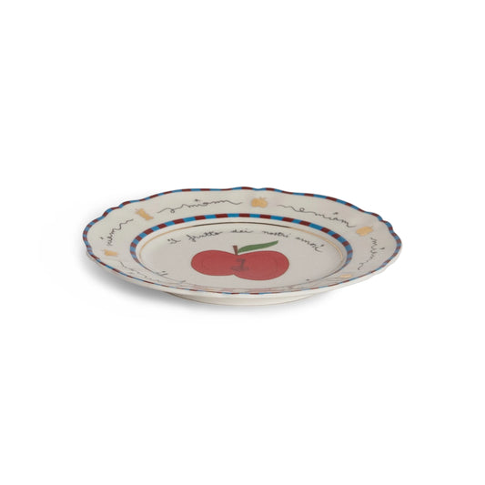 Porseleinen bordje - APPEL - Ø 16.5 CM