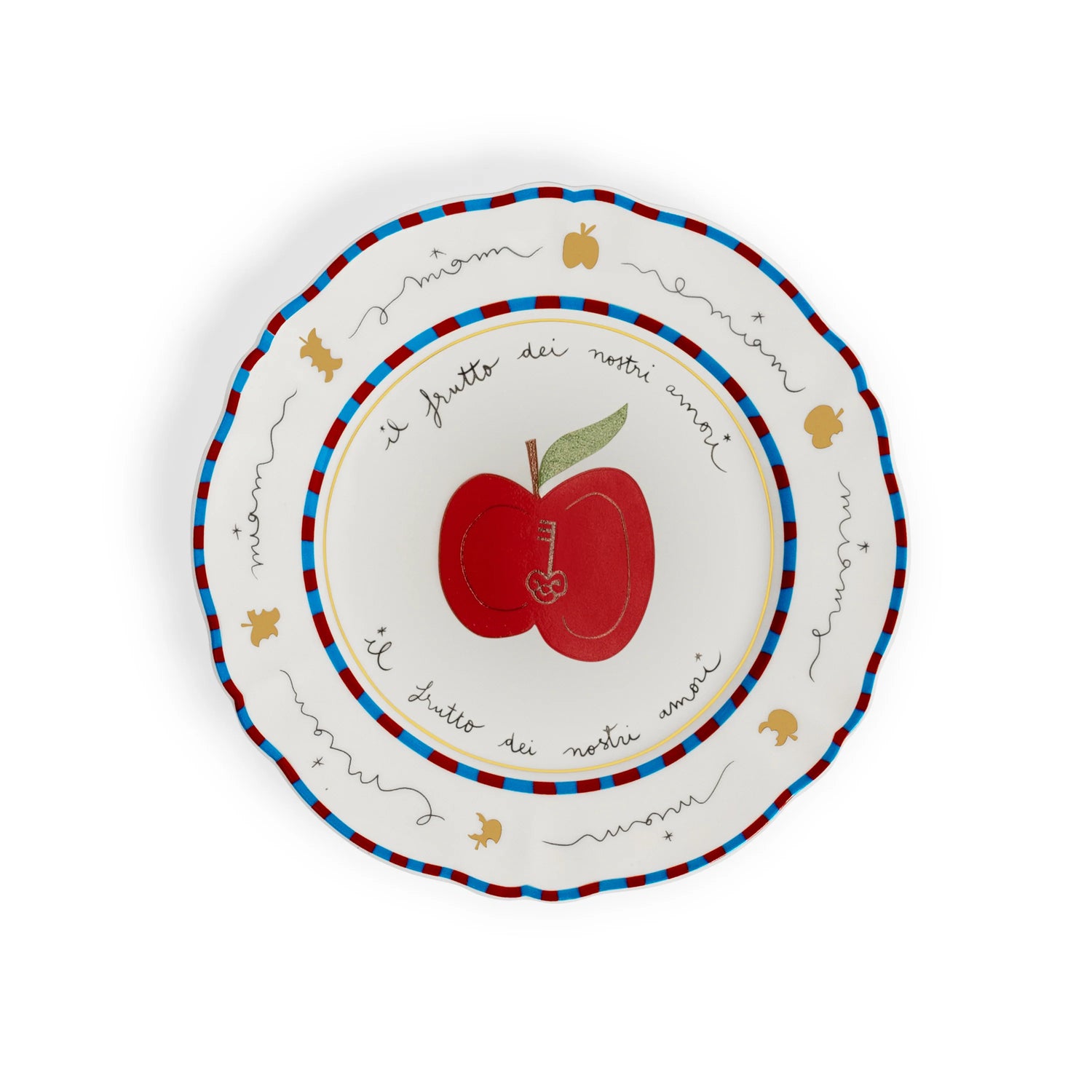Porseleinen bordje - APPEL - Ø 16.5 CM