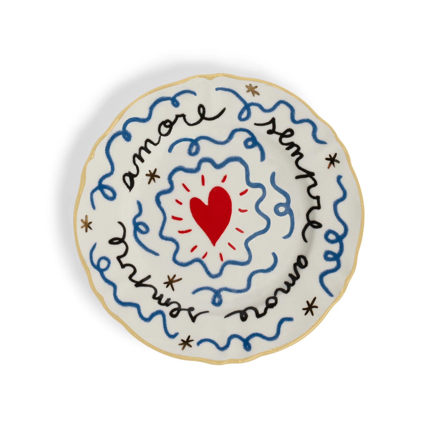 Porseleinen bordje - HART -  Ø 16,5 cm