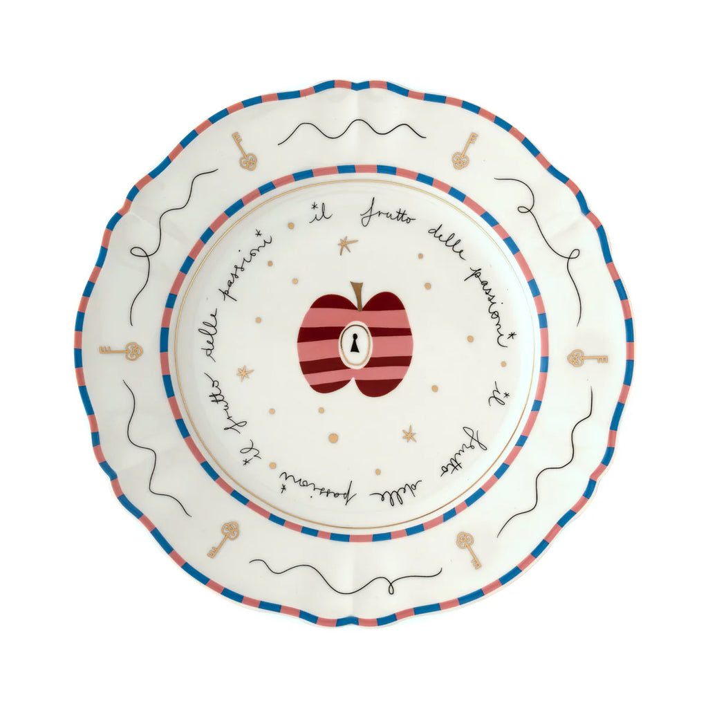 Pangea - Dinner plate - "il frutto delle passione" - Ø 26.5 cm