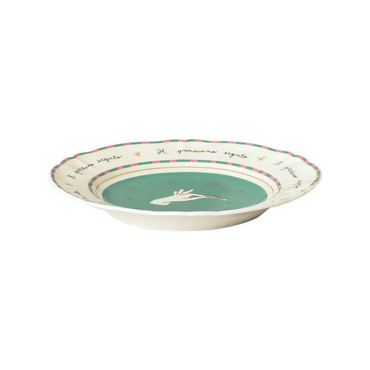 Porseleinen bord - HAND MET SLEUTEL - Ø 20.5 cm