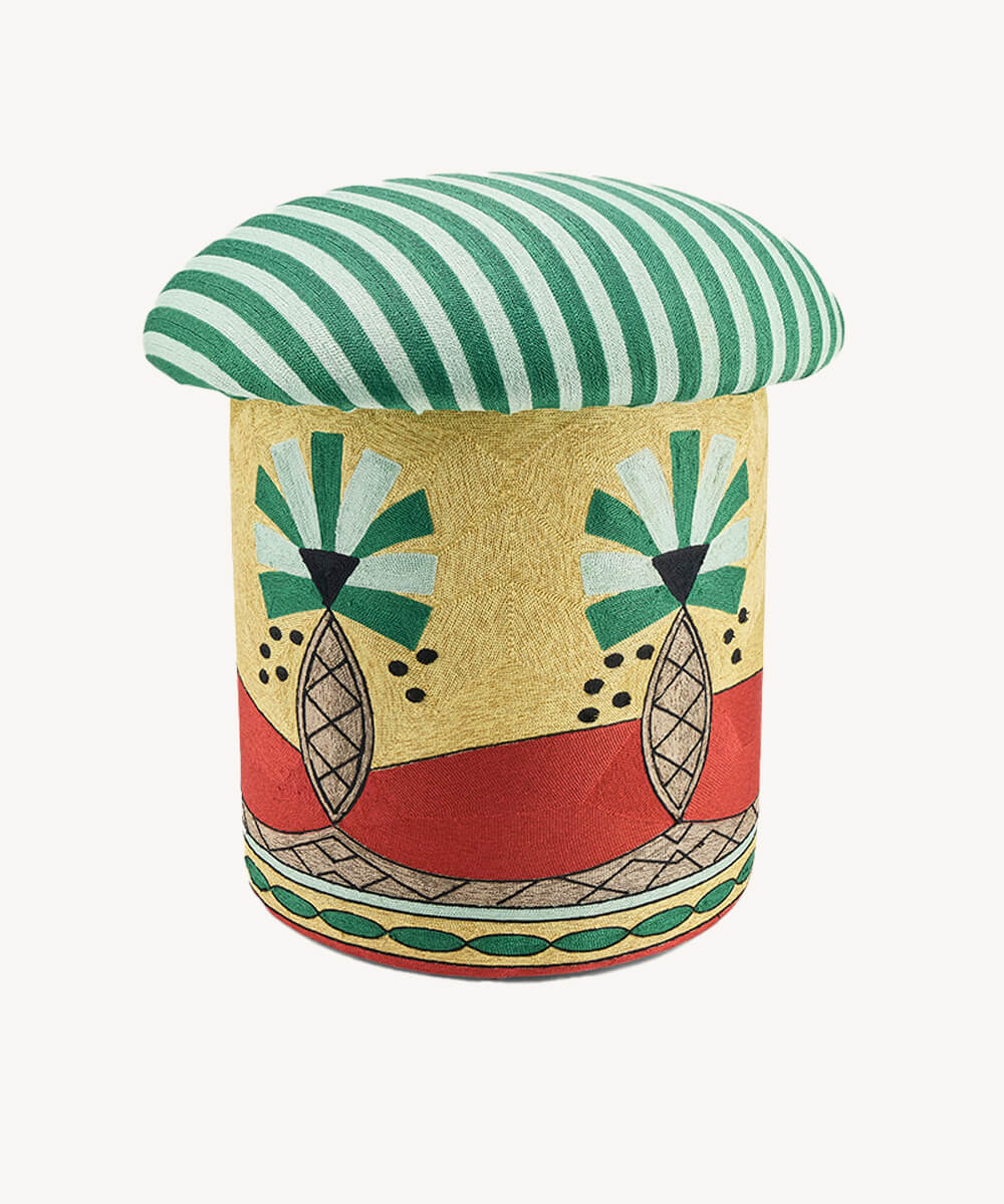 Paloma Palm Geborduurde Stoeltje