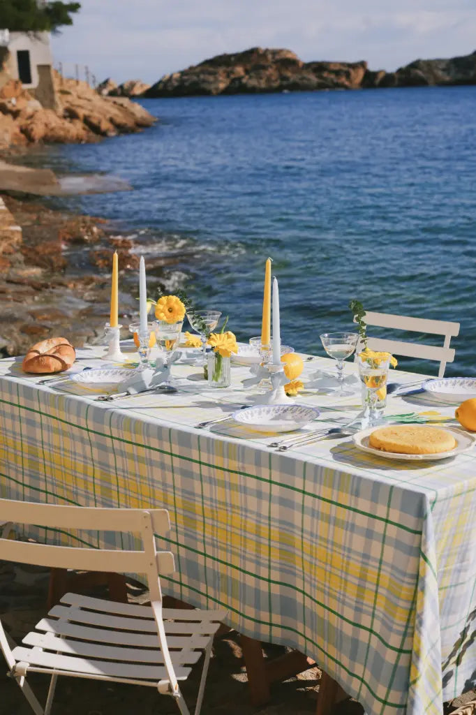 Tablecloth - Perette Sky - Yellow Tulips