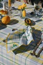 Stoffen Servetten - Perette Sky (Set 2) - Gele Tulpen