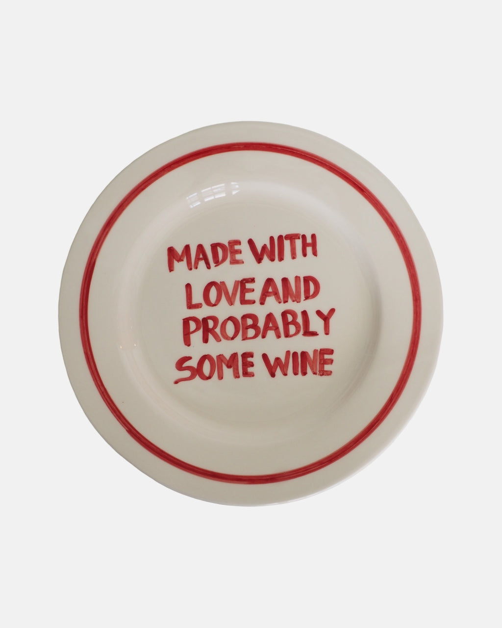 Plate - 'Made with love and probably some wine' - Ø27