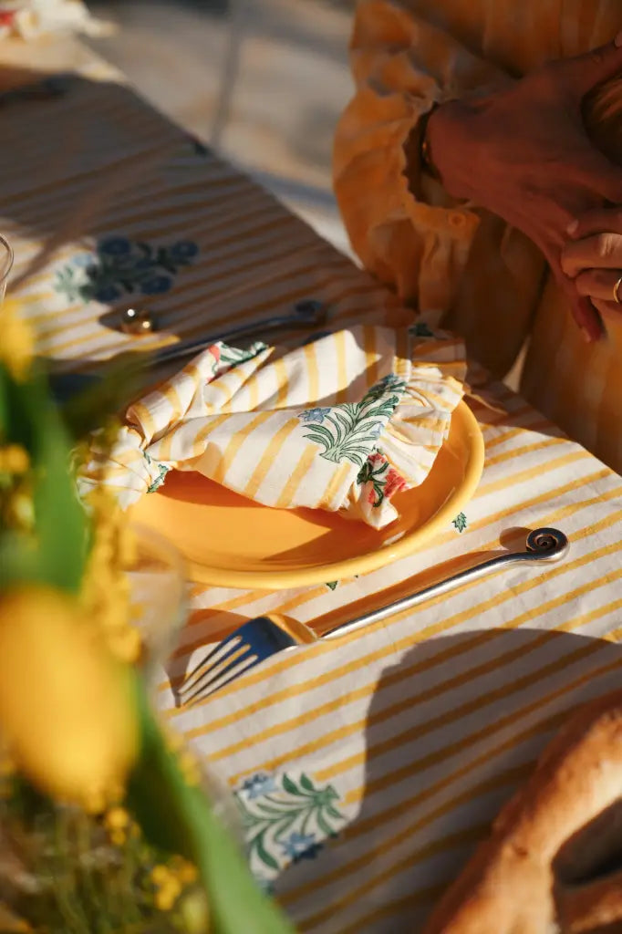 Fabric Napkins - Rose Yellow (Set of 2)