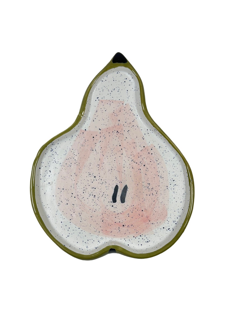 Peervormig Aperitiefbord – Handgeschilderd Keramiek