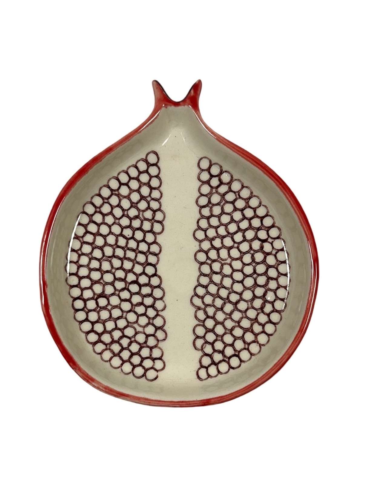 Pomegranate Aperitif Plate – Hand-Painted Ceramics 