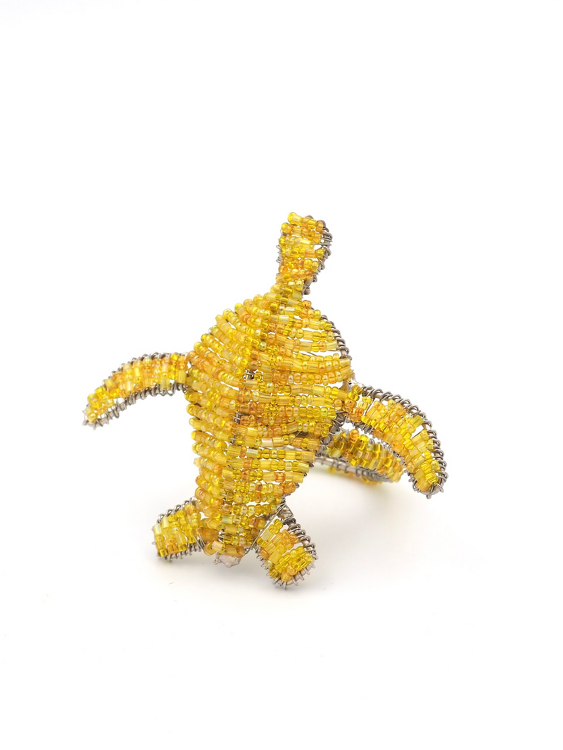 Servetring met Zeedier in Kralen - Schildpad