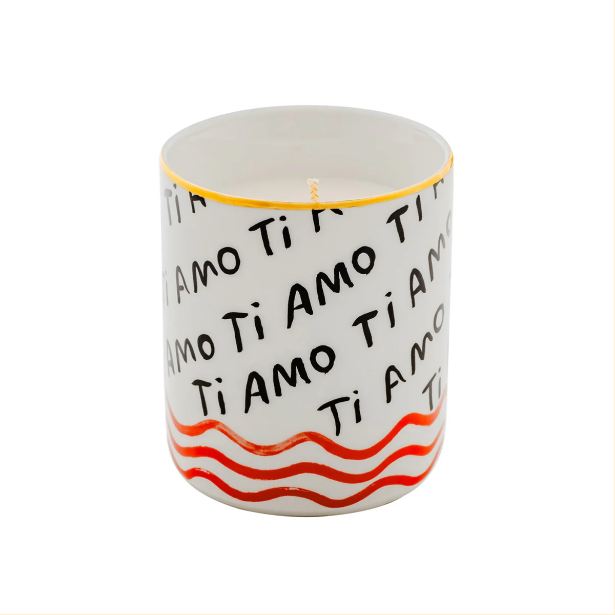 Porseleinen geurkaars – TI AMO - Ø 9,5 cm