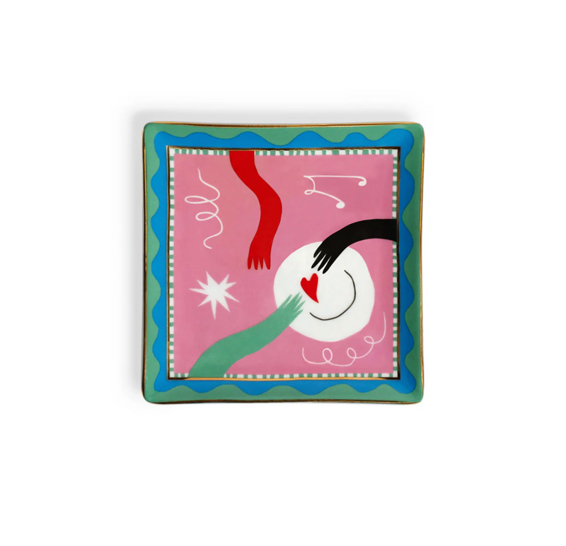 Pangea - schaaltje - Roze - 12 x 12 cm