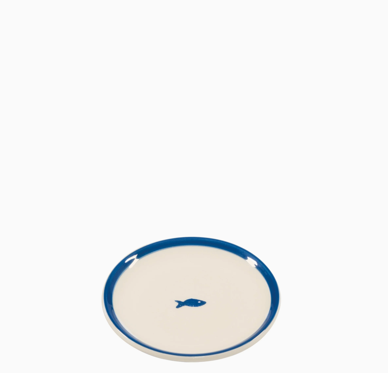Bordje – Blauw Vismotief (Ø 13 cm)