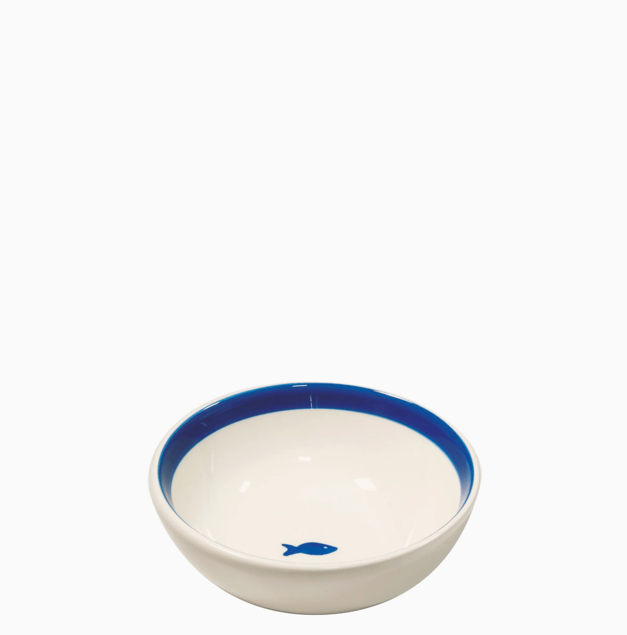 Keramieken kommetje – Blauw Vismotief (30 cl)