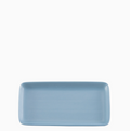 Rectangular Porcelain Plate – Blue – 12.5 × 23 cm