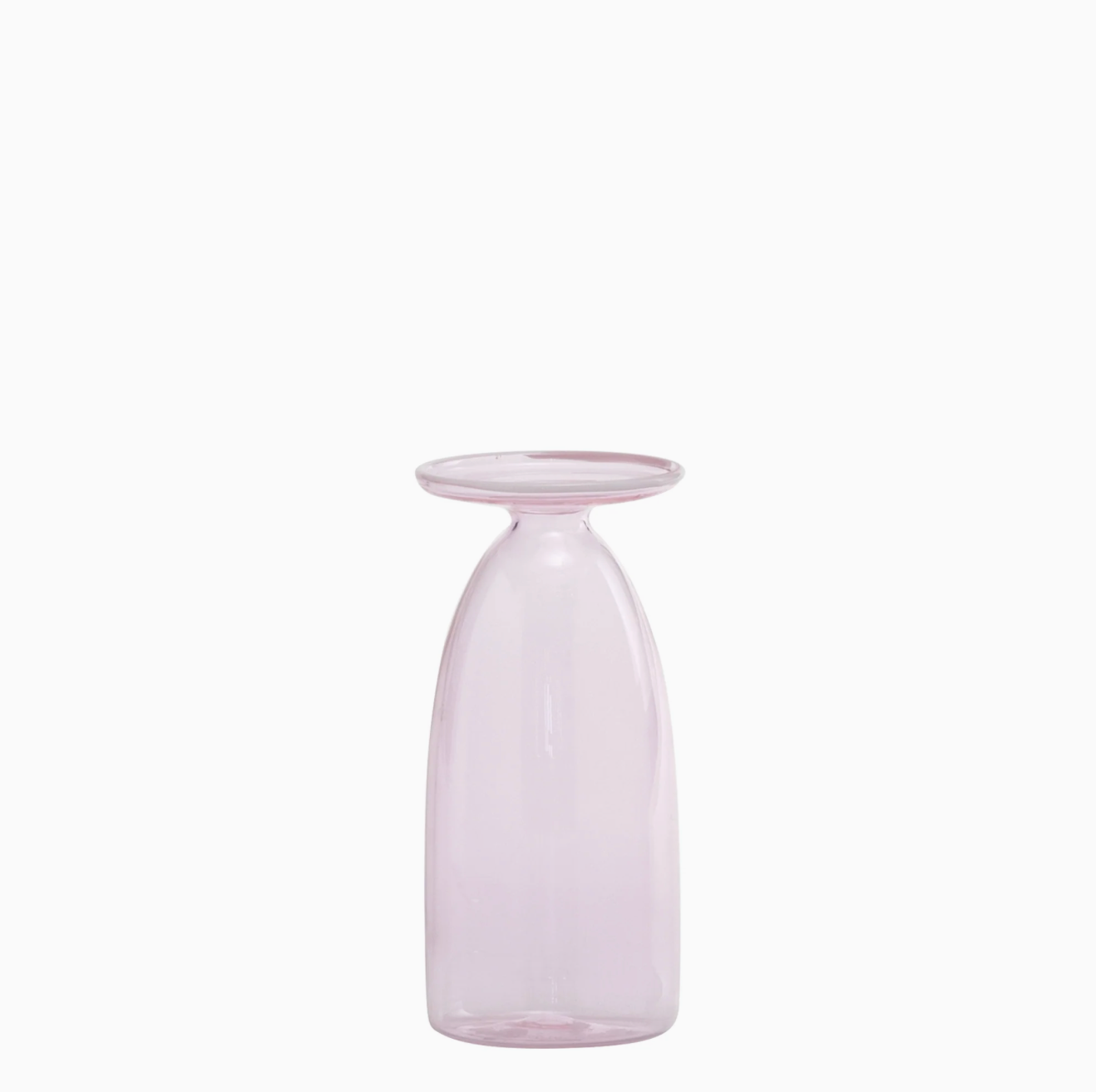 Un Fiore - Small Glass Vase with Open Rim – Pink – 22 cl