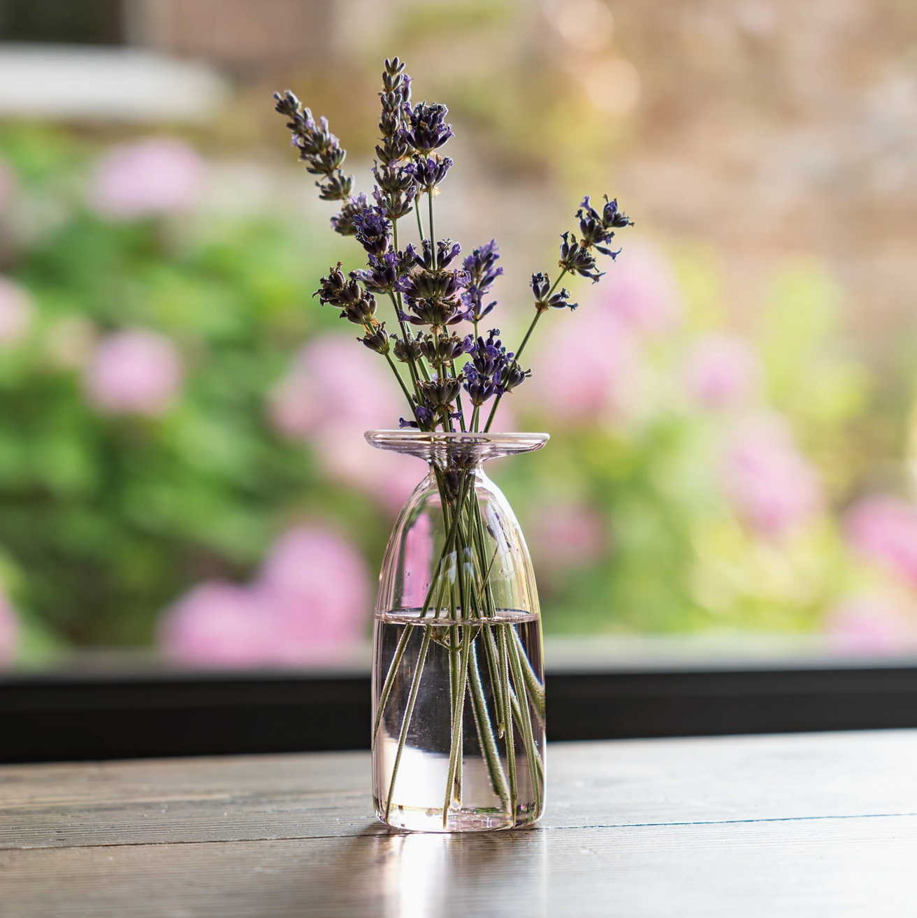 Un Fiore - Small Glass Vase with Open Rim – Pink – 22 cl