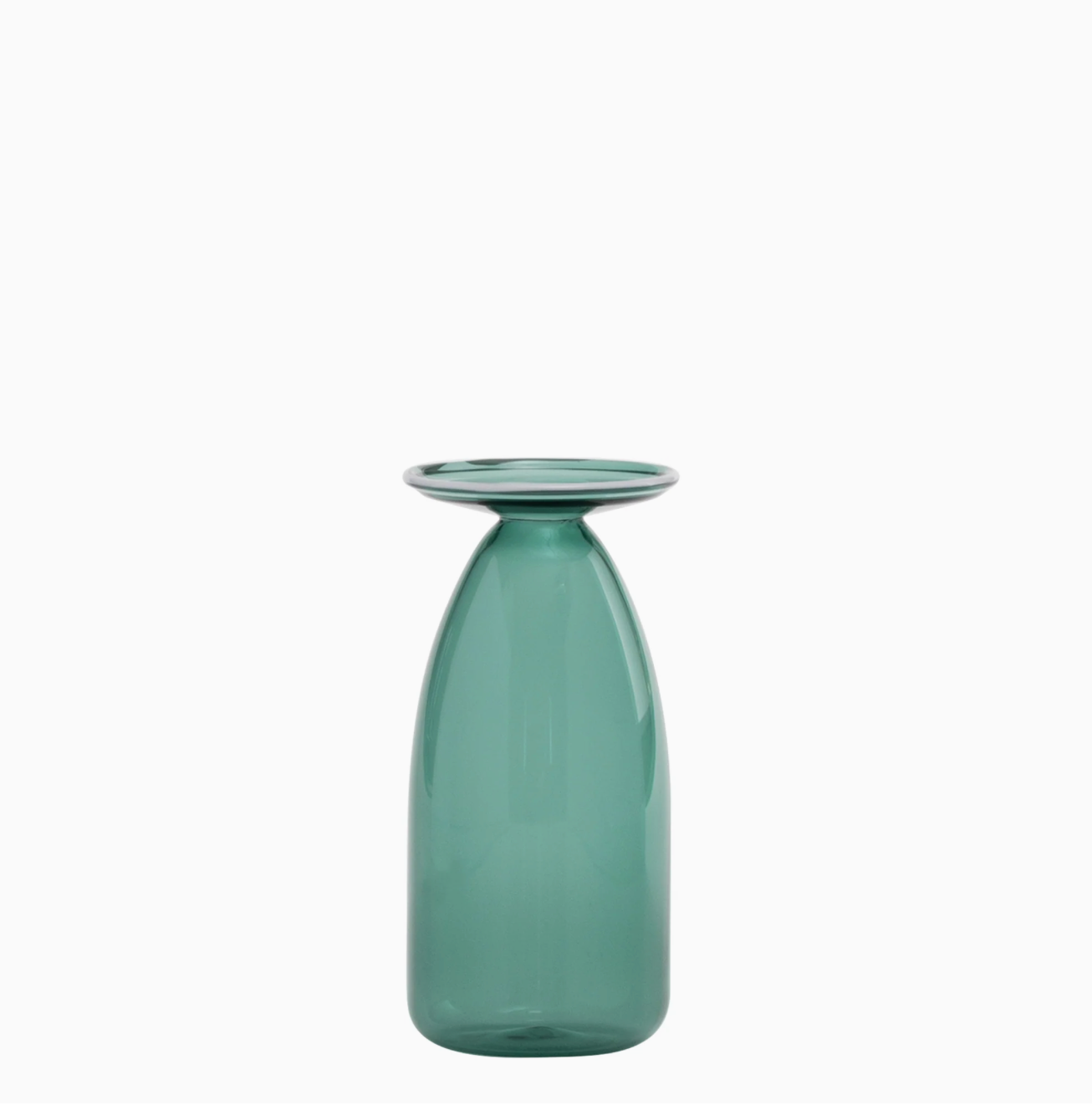Glazen Vaasje met Open Rand – Groen – 22 cl