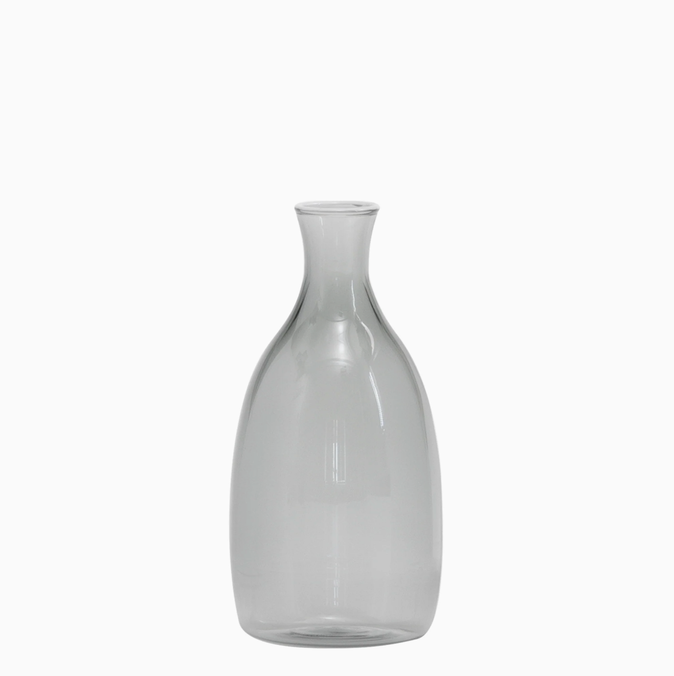 Glazen Vaasje met witte rand – Grijs – 35 cl