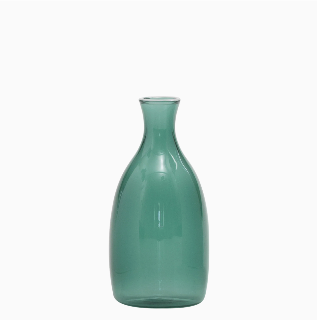 Glazen Vaasje met witte rand – Groen – 35 cl